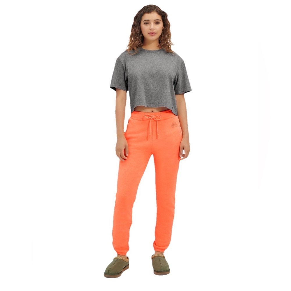 NWT UGG XL Orange Daniella Sweatpant Joggers Fleece Pockets Drawstring Waist